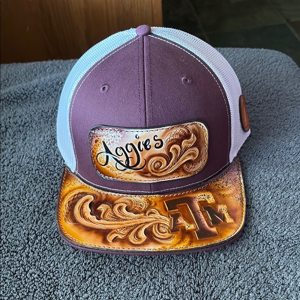 Purple and Brown Hat